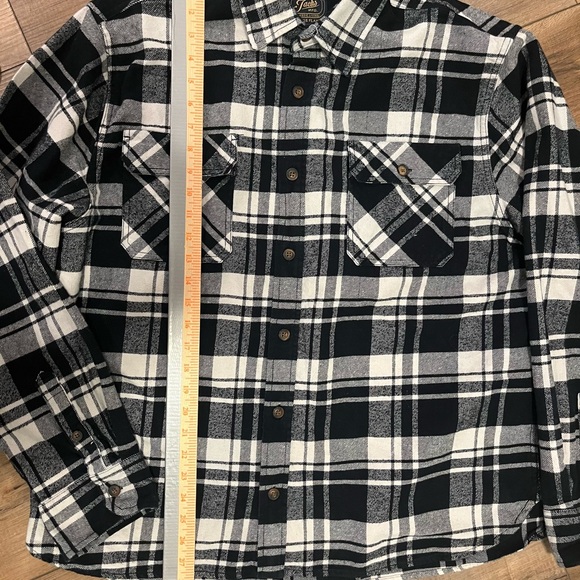 JACHS heritage flannel heavyweight black and white plaid shirt xxl - Picture 9 of 9